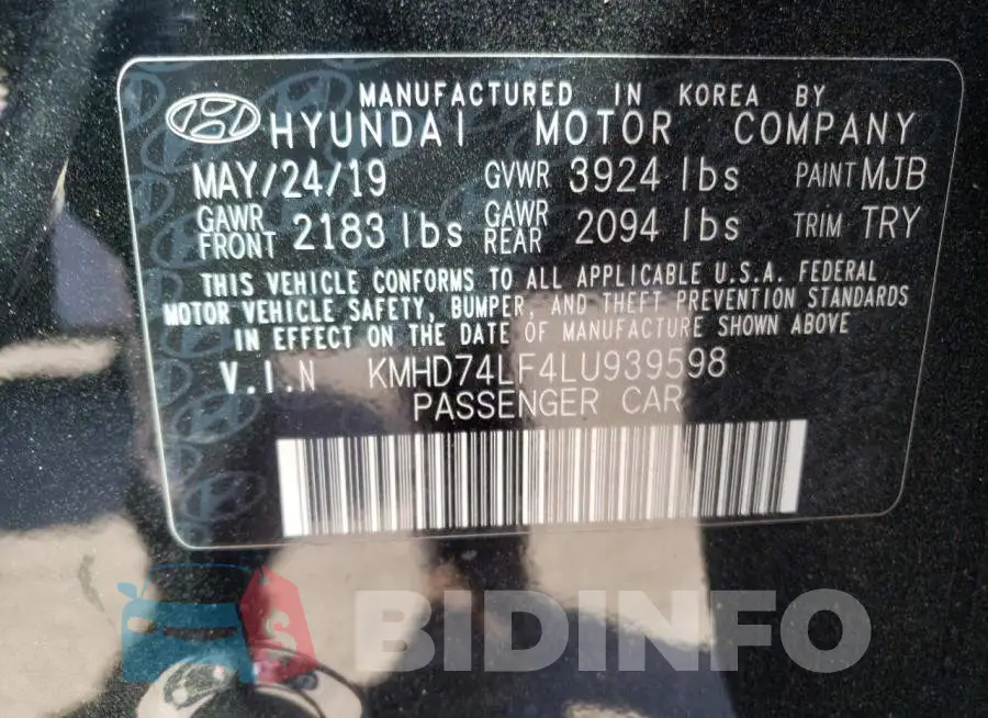 KMHD74LF4LU939598 Photo# 10