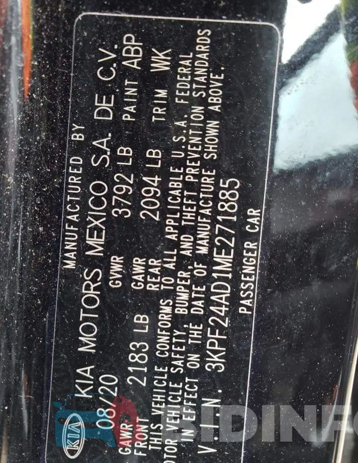 3KPF24AD1ME271885 Photo# 10