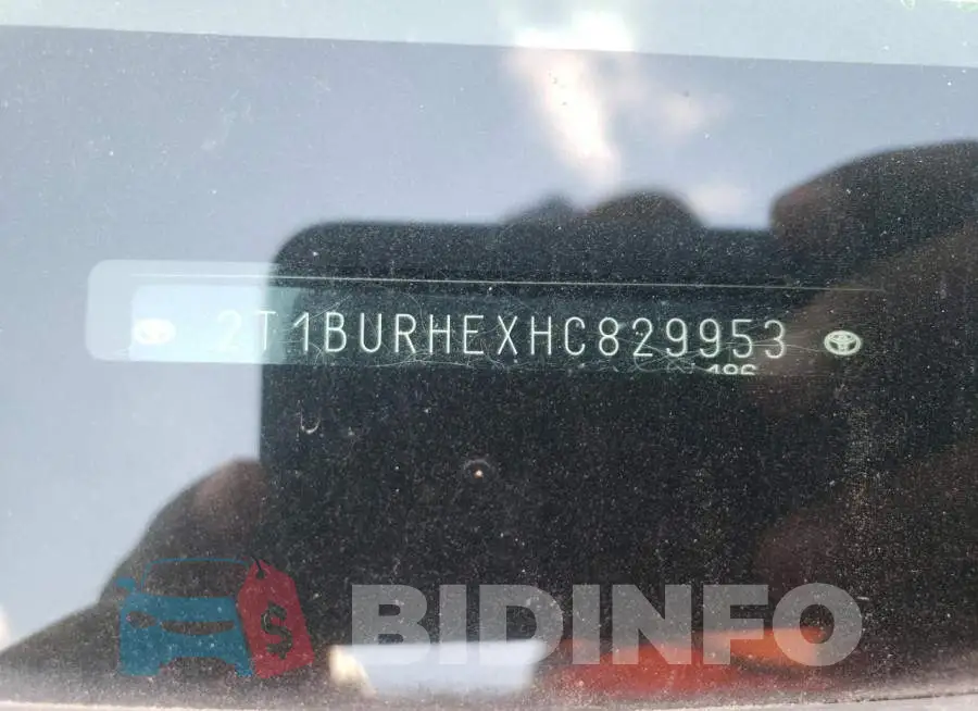 2T1BURHEXHC829953 Photo# 10