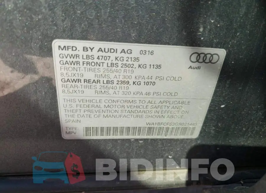 WA1BFCFS3GR021443 Photo# 10