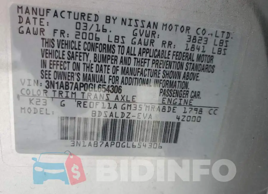 3N1AB7AP0GL654306 Photo# 10