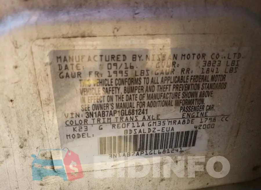 3N1AB7AP1GL681241 Photo# 10