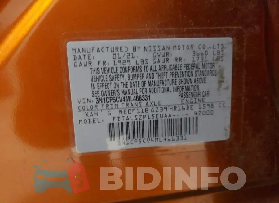 3N1CP5CV4ML466331 Photo# 10