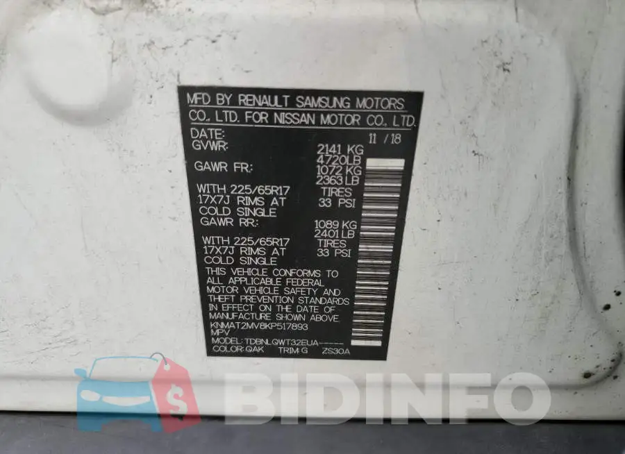 KNMAT2MV8KP517893 Photo# 10
