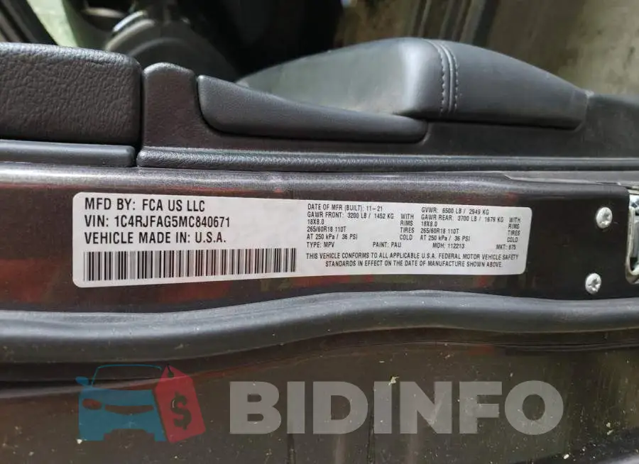 1C4RJFAG5MC840671 Photo# 10