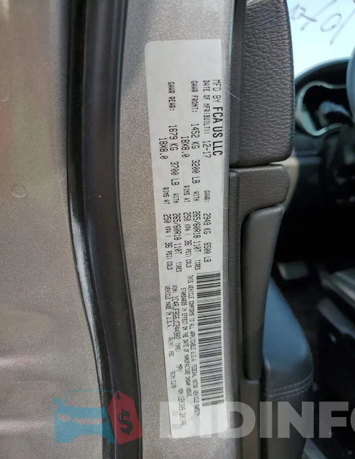 1C4RJFBG6JC244902 Photo# 10