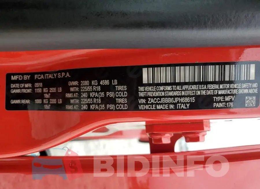 ZACCJBBB6JPH68615 Photo# 10