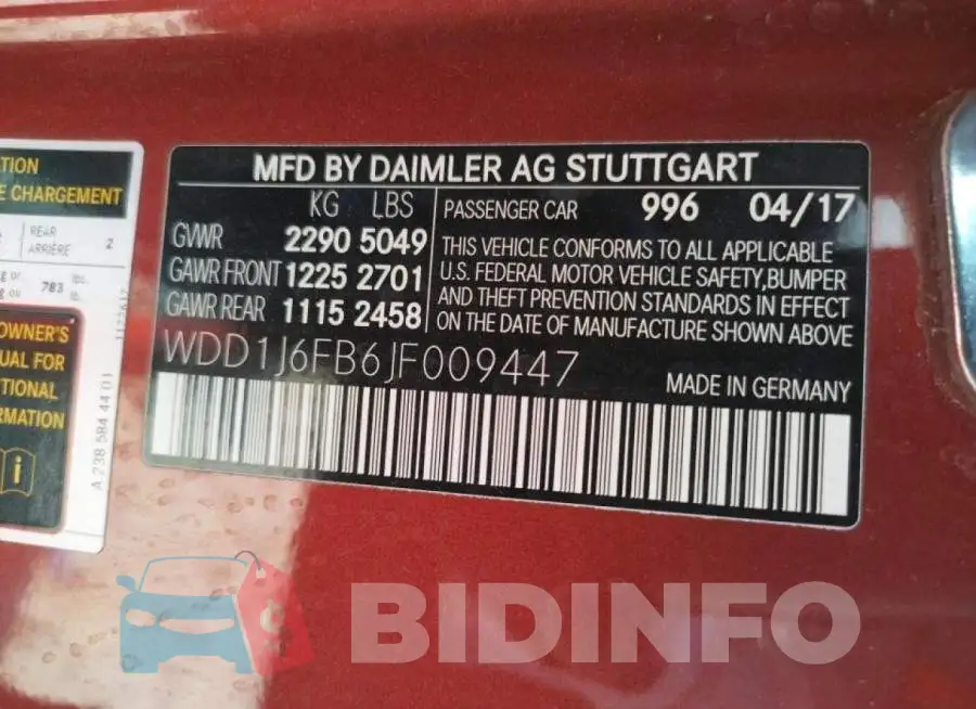 WDD1J6FB6JF009447 Photo# 10