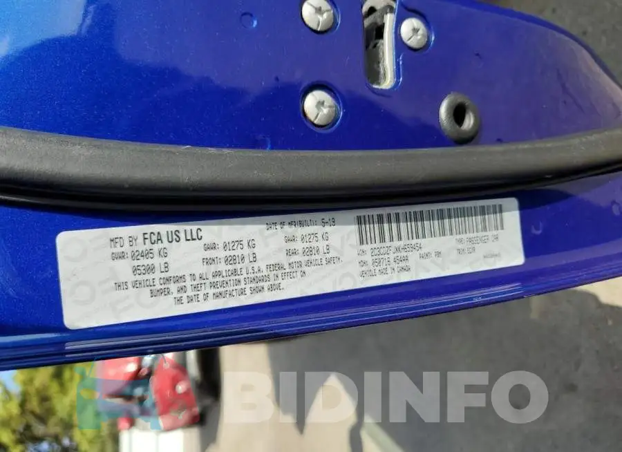2C3CDZFJXKH659454 Photo# 10