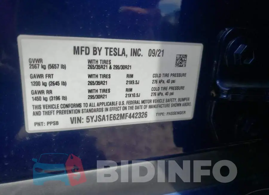 5YJSA1E62MF442326 Photo# 10