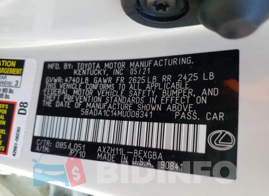 58ADA1C14MU008341 Photo# 10
