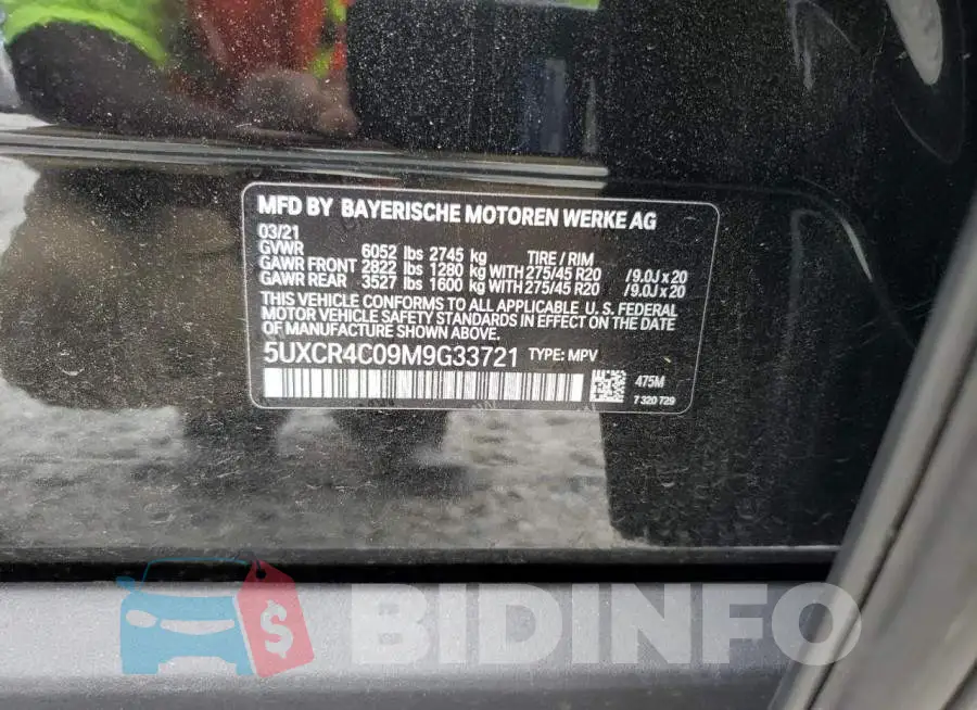 5UXCR4C09M9G33721 Photo# 10