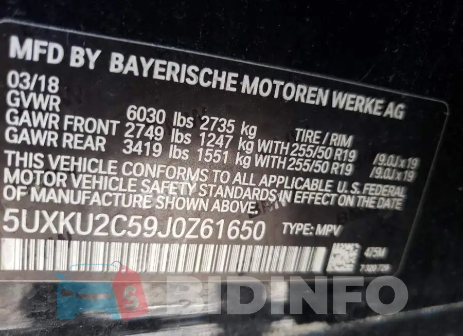 5UXKU2C59J0Z61650 Photo# 10