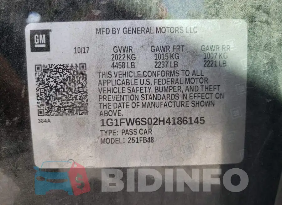 1G1FW6S02H4186145 Photo# 10