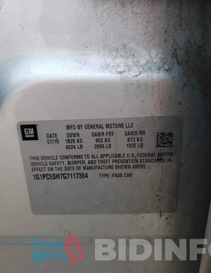 1G1PC5SH7G7117364 Photo# 10