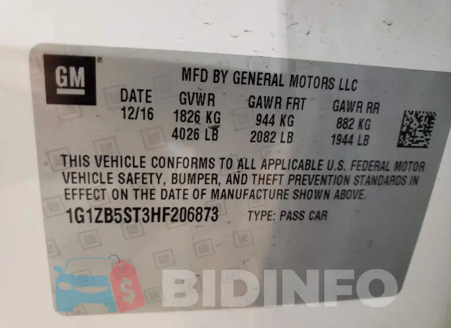 1G1ZB5ST3HF206873 Photo# 10