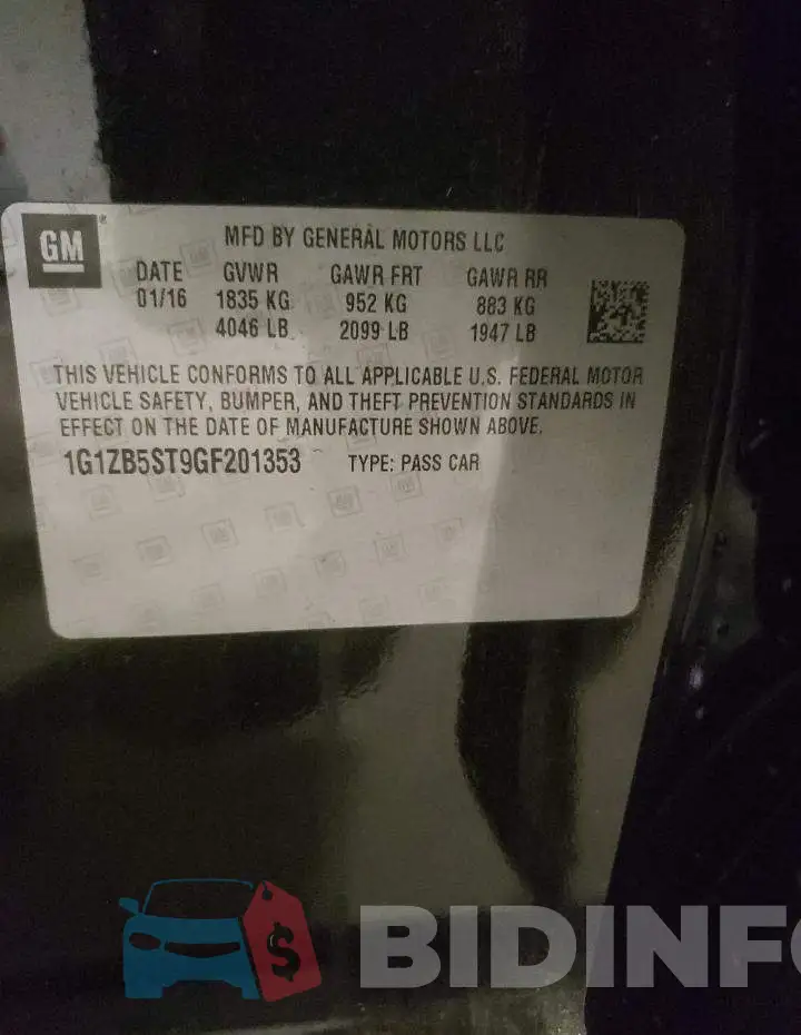 1G1ZB5ST9GF201353 Photo# 10