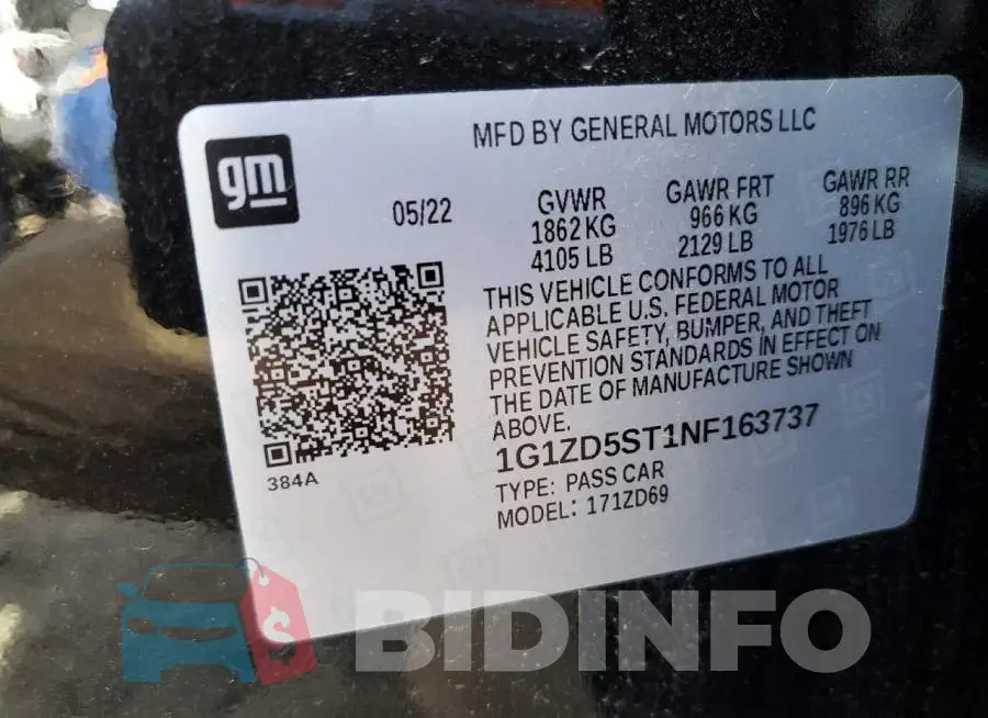 1G1ZD5ST1NF163737 Photo# 10