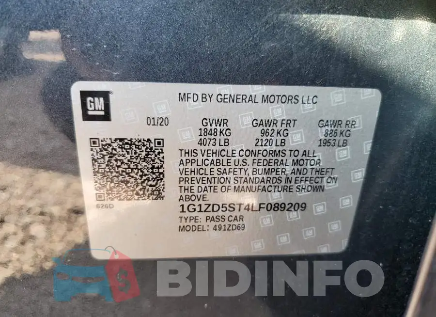 1G1ZD5ST4LF089209 Photo# 10