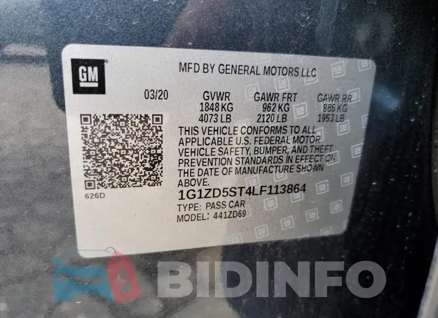 1G1ZD5ST4LF113864 Photo# 12