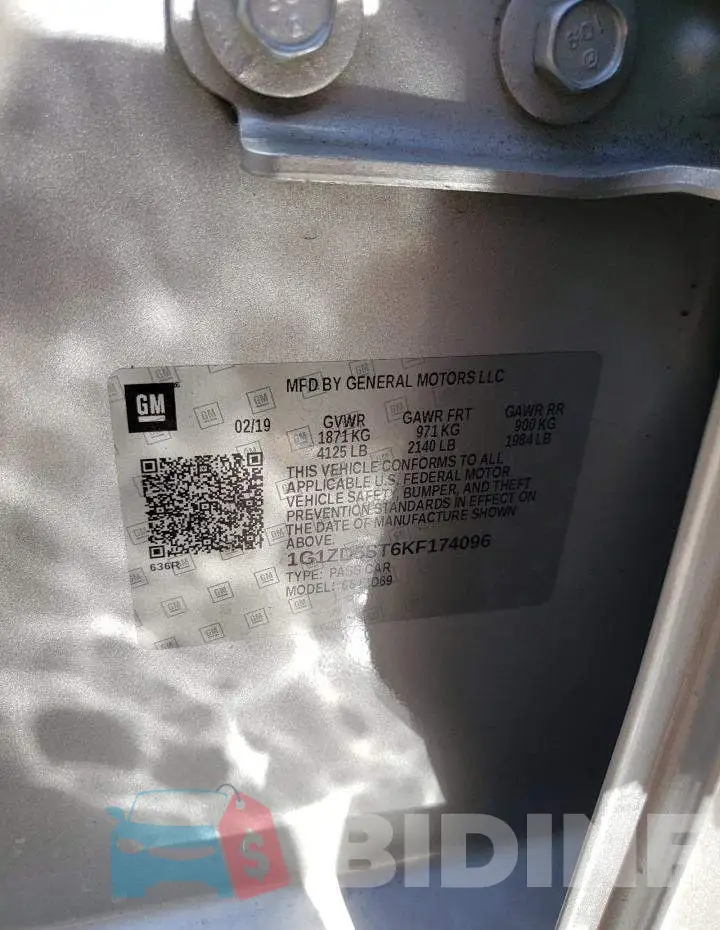 1G1ZD5ST6KF174096 Photo# 10