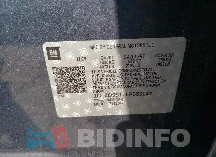 1G1ZD5ST7LF053143 Photo# 10