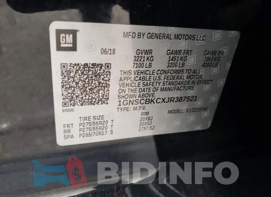 1GNSCBKCXJR387521 Photo# 10