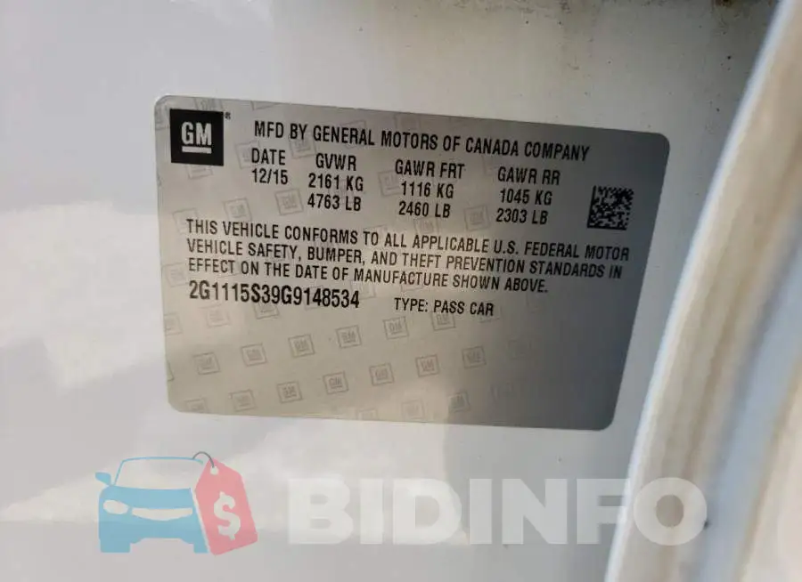 2G1115S39G9148534 Photo# 10