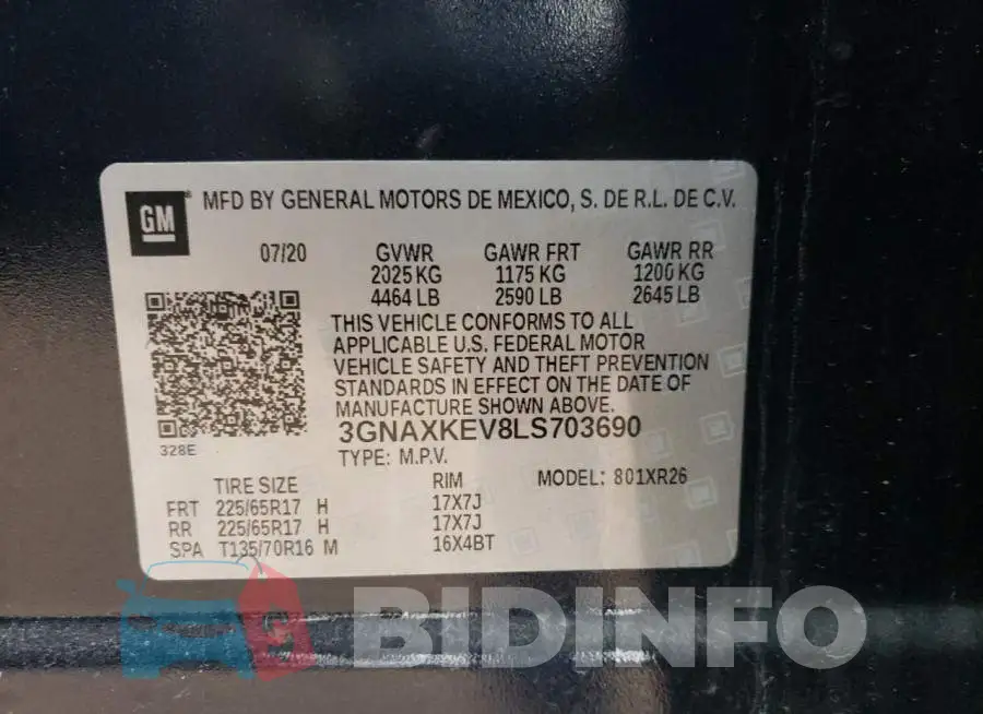 3GNAXKEV8LS703690 Photo# 10