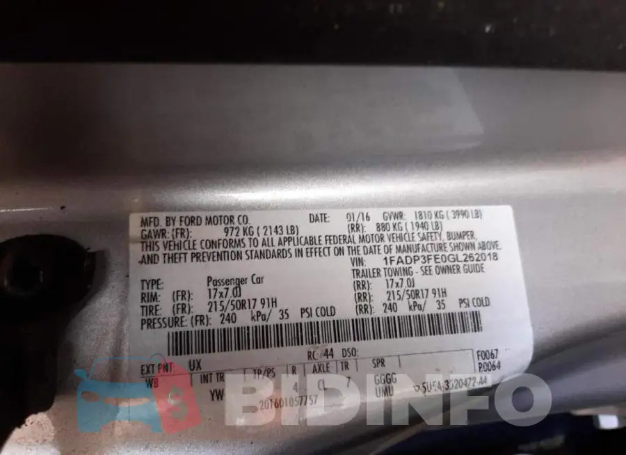 1FADP3FE0GL262018 Photo# 10