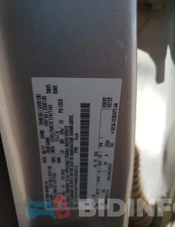 1FTEW1EP1HKE53513 Photo# 10