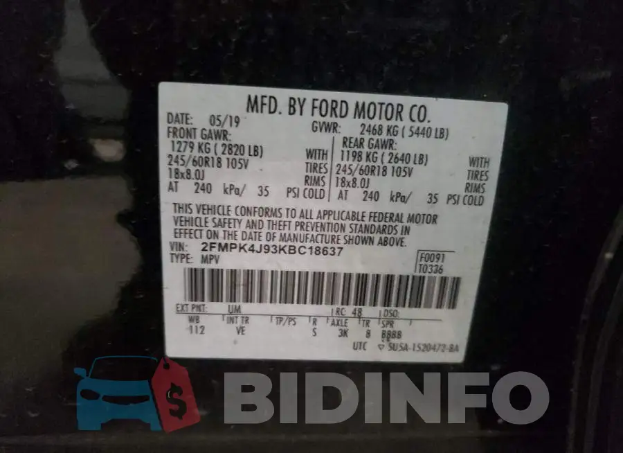 2FMPK4J93KBC18637 Photo# 10