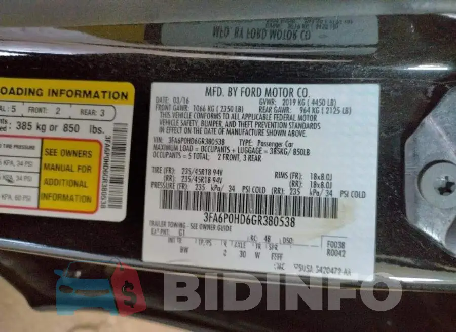 3FA6P0HD6GR380538 Photo# 10