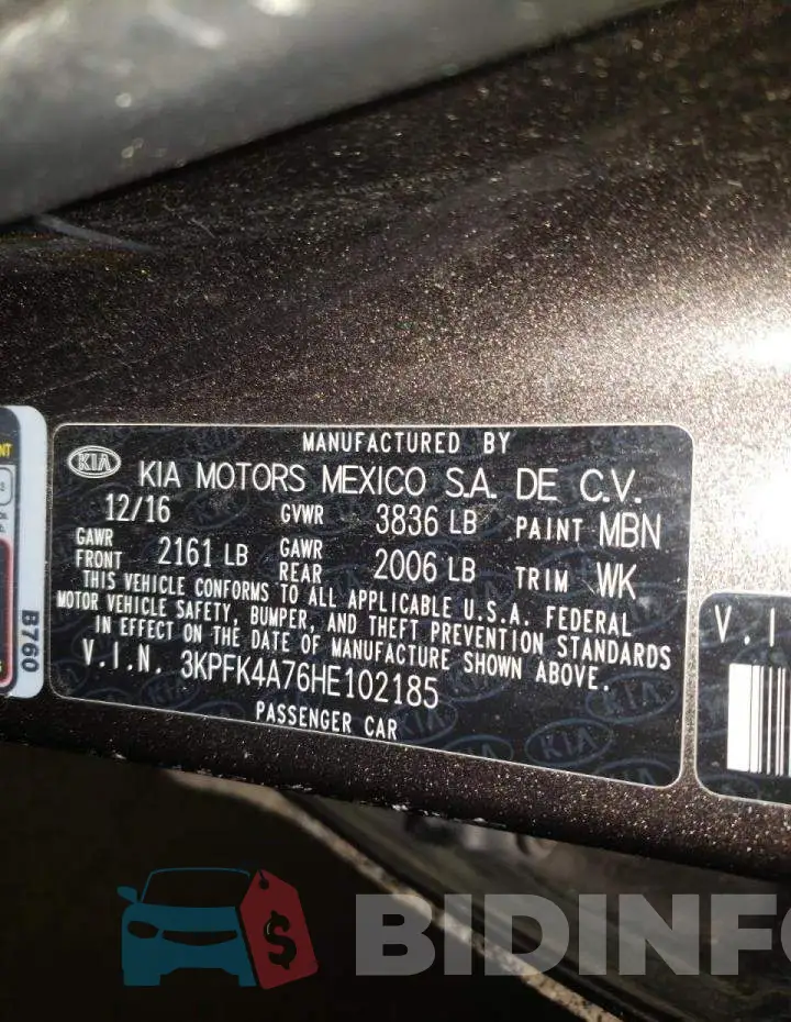 3KPFK4A76HE102185 Photo# 10