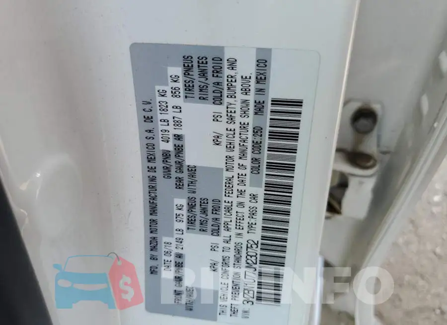 3MZBN1U77JM230752 Photo# 10