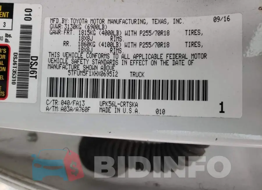 5TFUM5F1XHX069512 Photo# 10