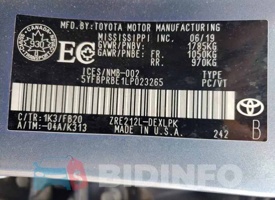 5YFBPRBE1LP023265 Photo# 10