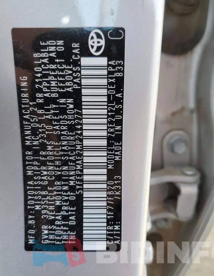 5YFEPMAE2MP244277 Photo# 12