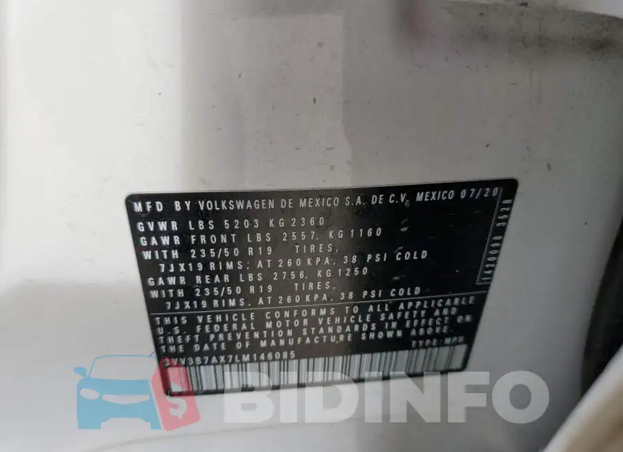 3VV3B7AX7LM146085 Photo# 10