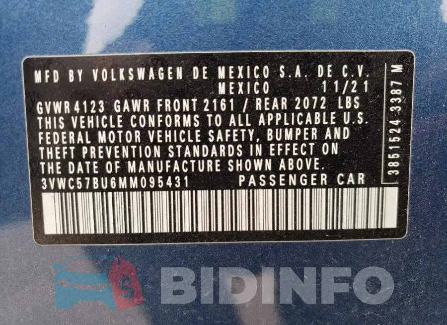 3VWC57BU6MM095431 Photo# 10