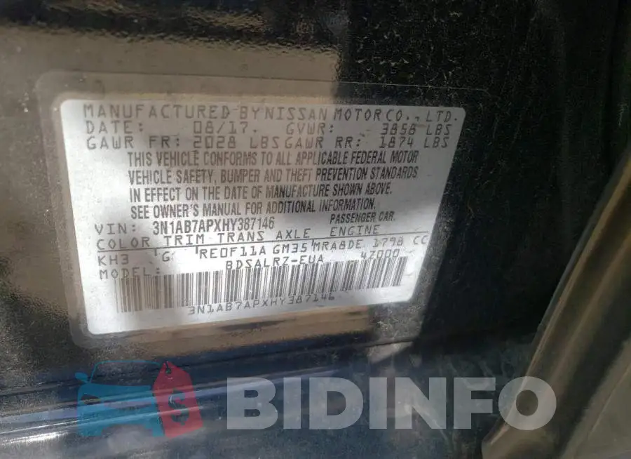 3N1AB7APXHY387146 Photo# 10