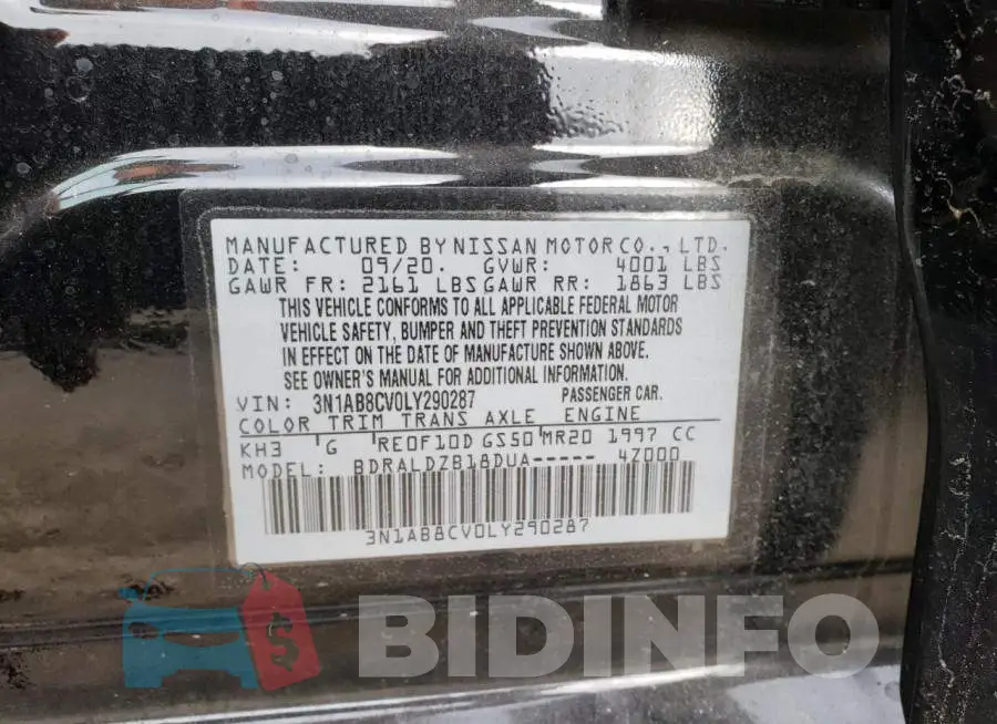 3N1AB8CV0LY290287 Photo# 10