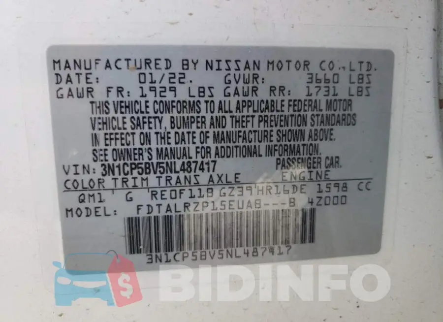 3N1CP5BV5NL487417 Photo# 10