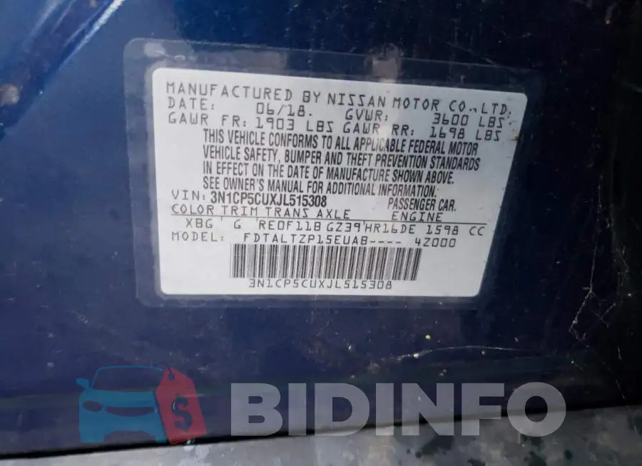 3N1CP5CUXJL515308 Photo# 10