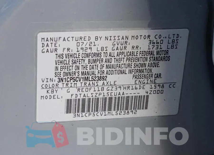 3N1CP5CV1ML523892 Photo# 10