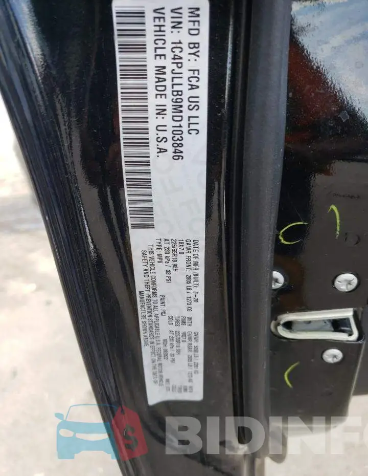 1C4PJLLB9MD103846 Photo# 10