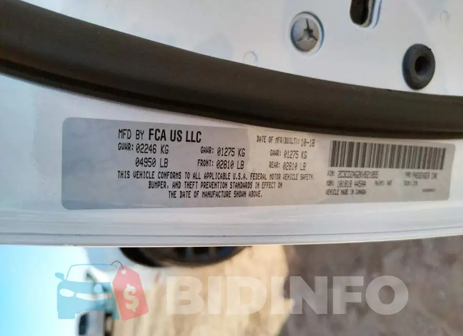 2C3CDZAG2KH521855 Photo# 10