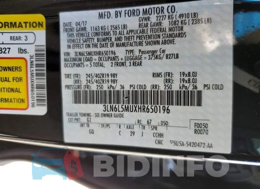 3LN6L5MUXHR650196 Photo# 10
