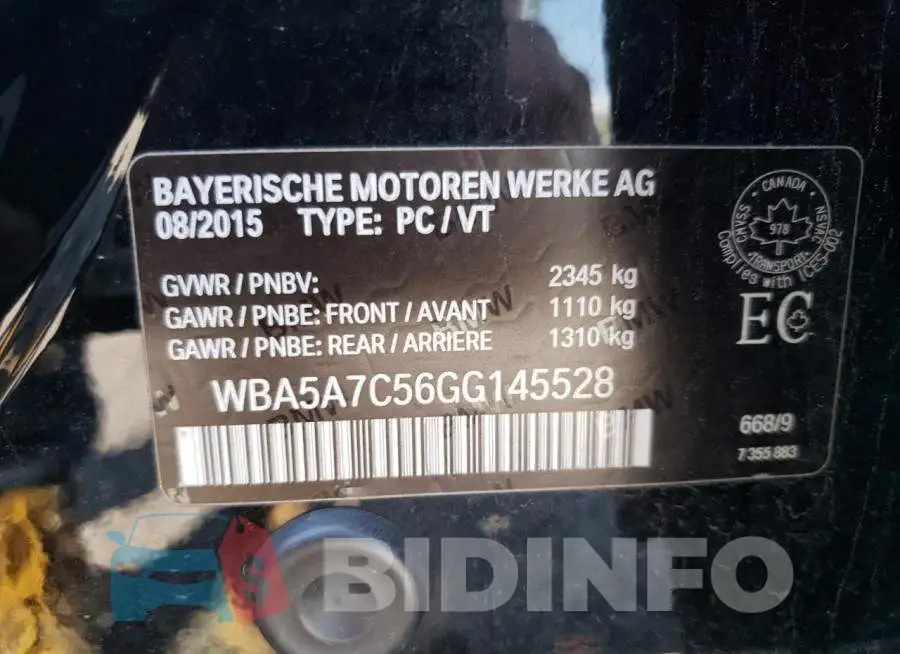 WBA5A7C56GG145528 Photo# 10