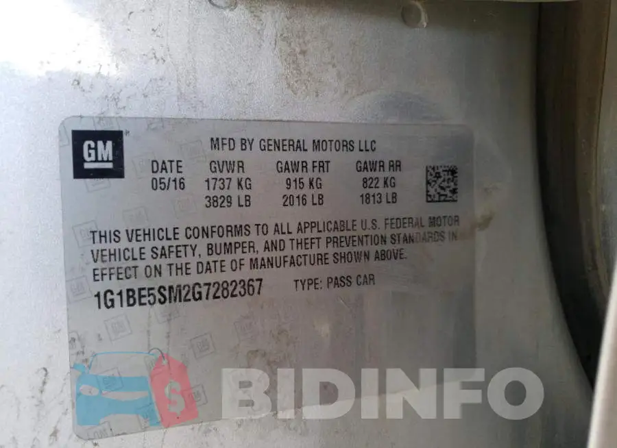 1G1BE5SM2G7282367 Photo# 10